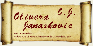 Olivera Janašković vizit kartica